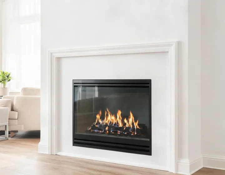 Empire Comfort Systems direct-vent gas fireplace installed in modern living room